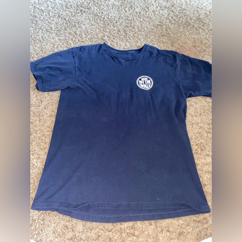 Vans navy blue and white t-shirt men’s size large